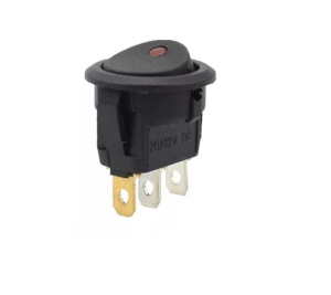 IC-132A  Yuvarlak Nokta Işıklı Anahtar On-Off 3P 12Volt