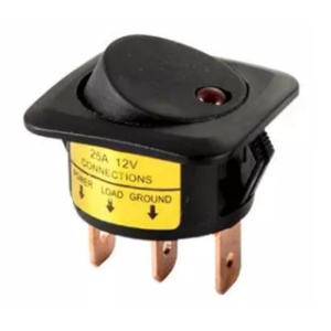 IC-132D Ledli On-Off Anahtar 25A 12Vdc 3P Kırmızı