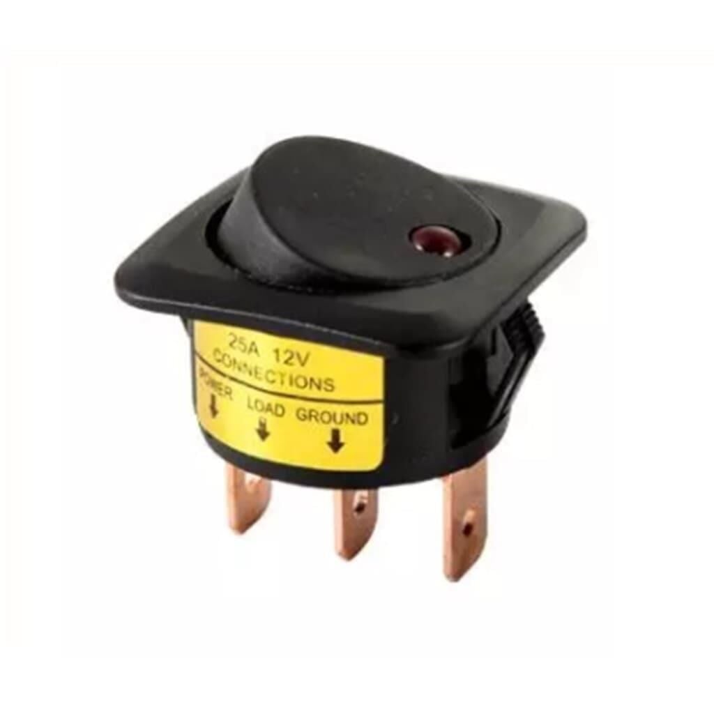 IC-132D Ledli On-Off Anahtar 25A 12Vdc 3P Kırmızı