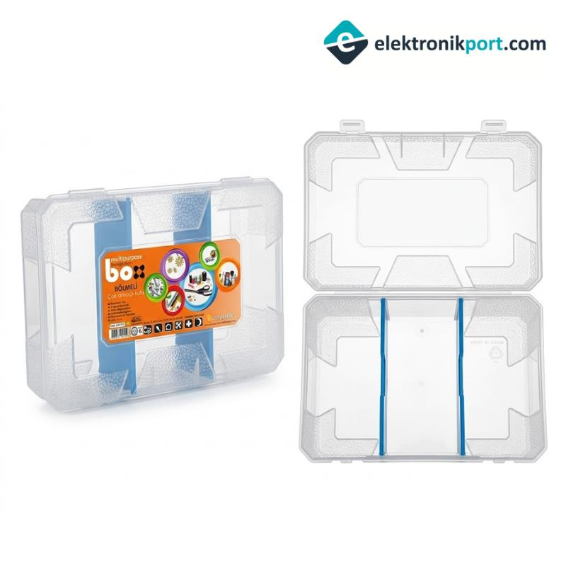 ASR-5017 Malzeme Kutusu 3 Bölmeli Organizer Hobi Kutusu