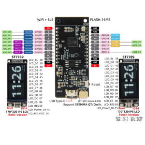 LILYGO T-Display-S3 ESP32-S3 - Wifi Bluetooth 1.9 Inch Ekran Geliştirme Kartı - Kılıflı