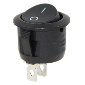 IC-133-5  Yuvarlak Işıksız Anahtar On-Off 2P Siyah Alt Kasa Yuvrlk.