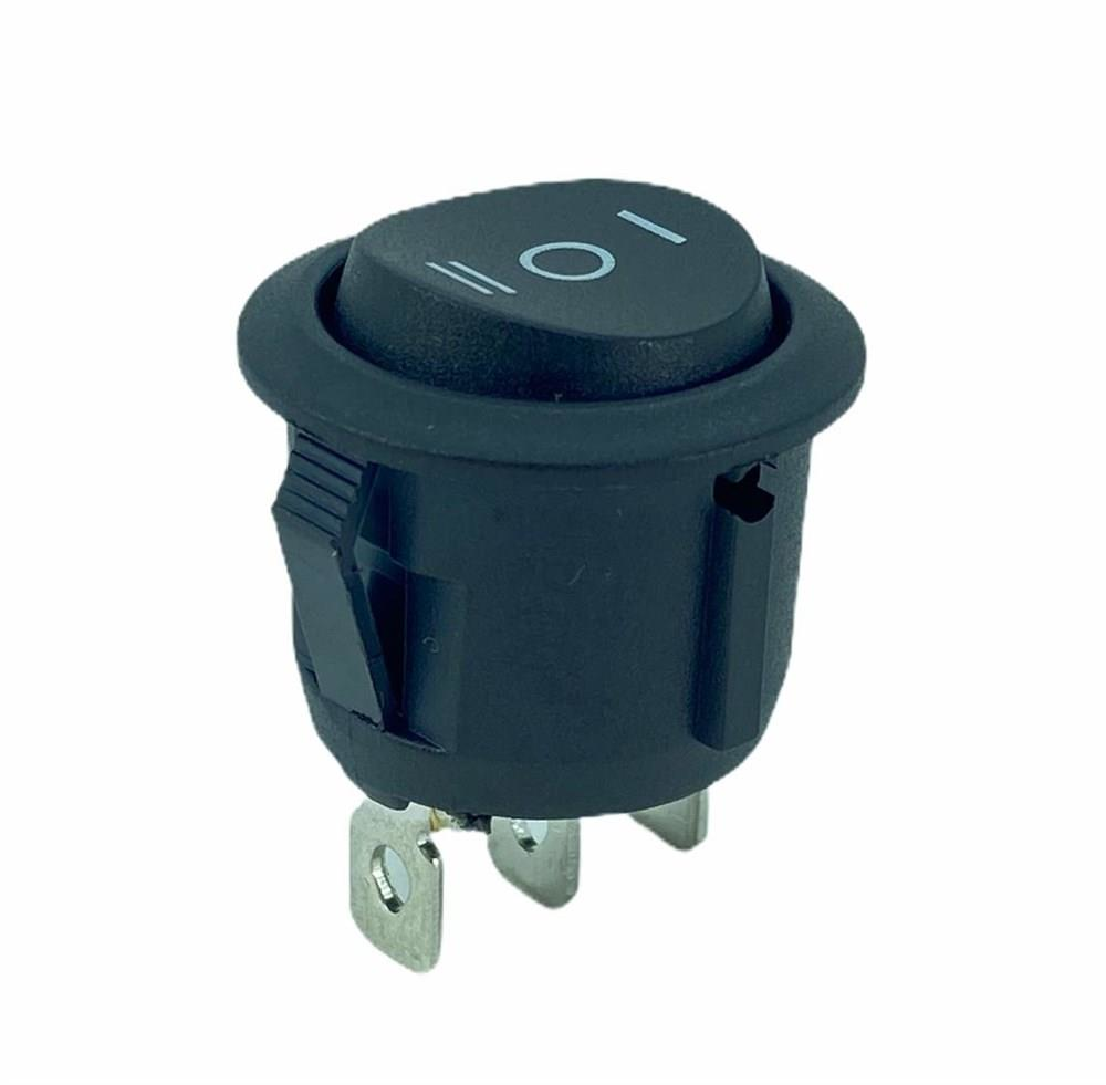 IC-134-2  Yuvarlak Işıksız Anahtar (On)-Off-(On) 3P Yaylı