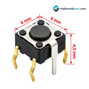 6x6x4 mm Şase Tip Tach Buton