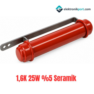 1,6K 25W %5 Seramik Tüp Tip Tel Sarım Güç Direnci