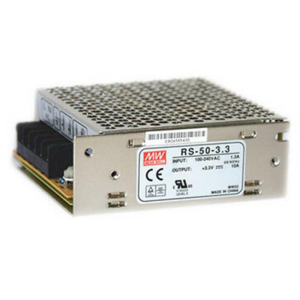 RS-50-3,3 50W Tek Çıkışlı Kapalı Power Supply - Mean Well