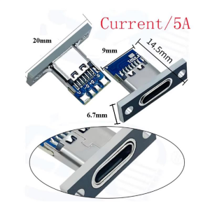 Type-C Panel Montaj Dişi Soket 4 Pin