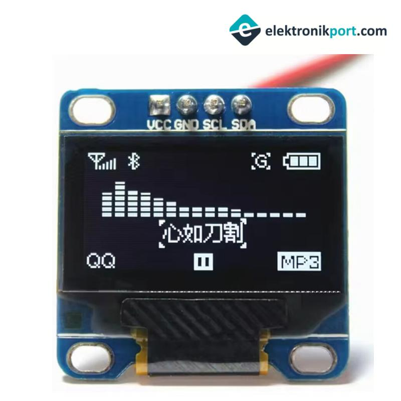 OLED Ekran Modülü Beyaz 128x64 1,3 inch SSD1306 4-pin