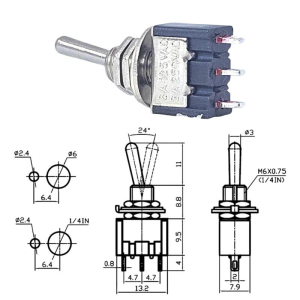 IC-139  Toggle Swıtch On-Off 3P (Mts-102)