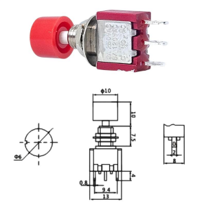 IC-139B  Toggle Swıtch On-Off 3P Basmalı Kırmızı Kafalı