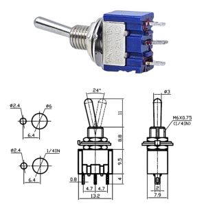IC-140  Toggle Swıtch On-Off-On 3P (Mts-103)