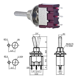 IC-142  Toggle Swıtch On-Off-(On) 3P (Mts-113) Yaylı