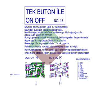 Tek Butonla On Off Devre Demonte Kit Kendin Yap (NO:13)