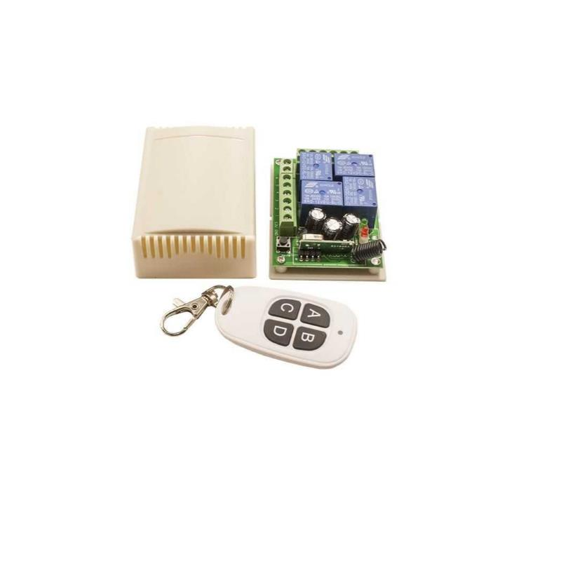 RF Uzaktan Kumandalı Röle 12V 4 Kanal RF Alıcı Verici Transmitter Receiver