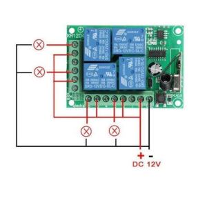 RF Uzaktan Kumandalı Röle 12V 4 Kanal RF Alıcı Verici Transmitter Receiver