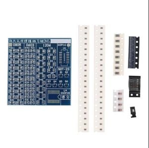 SMD bileşen lehimleme öğrenme kiti DIY kiti direnç diyot kondansatör