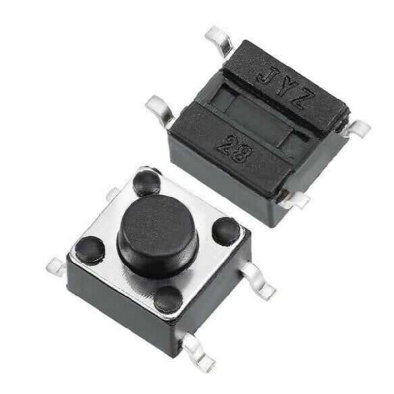 6x6x5mm 4 Pinli SMD Push Buton - Tact Switch