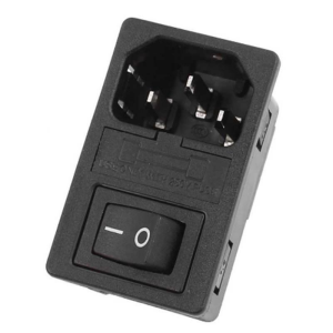 IC-214A-S C14 Power Soket Erkek Anahtarlı Fuseli Kulaksız