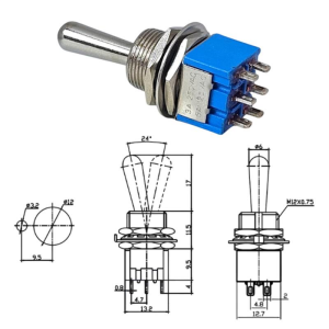 IC-148H  Toggle Swıtch On-Off-On 6P (Mts-203L)