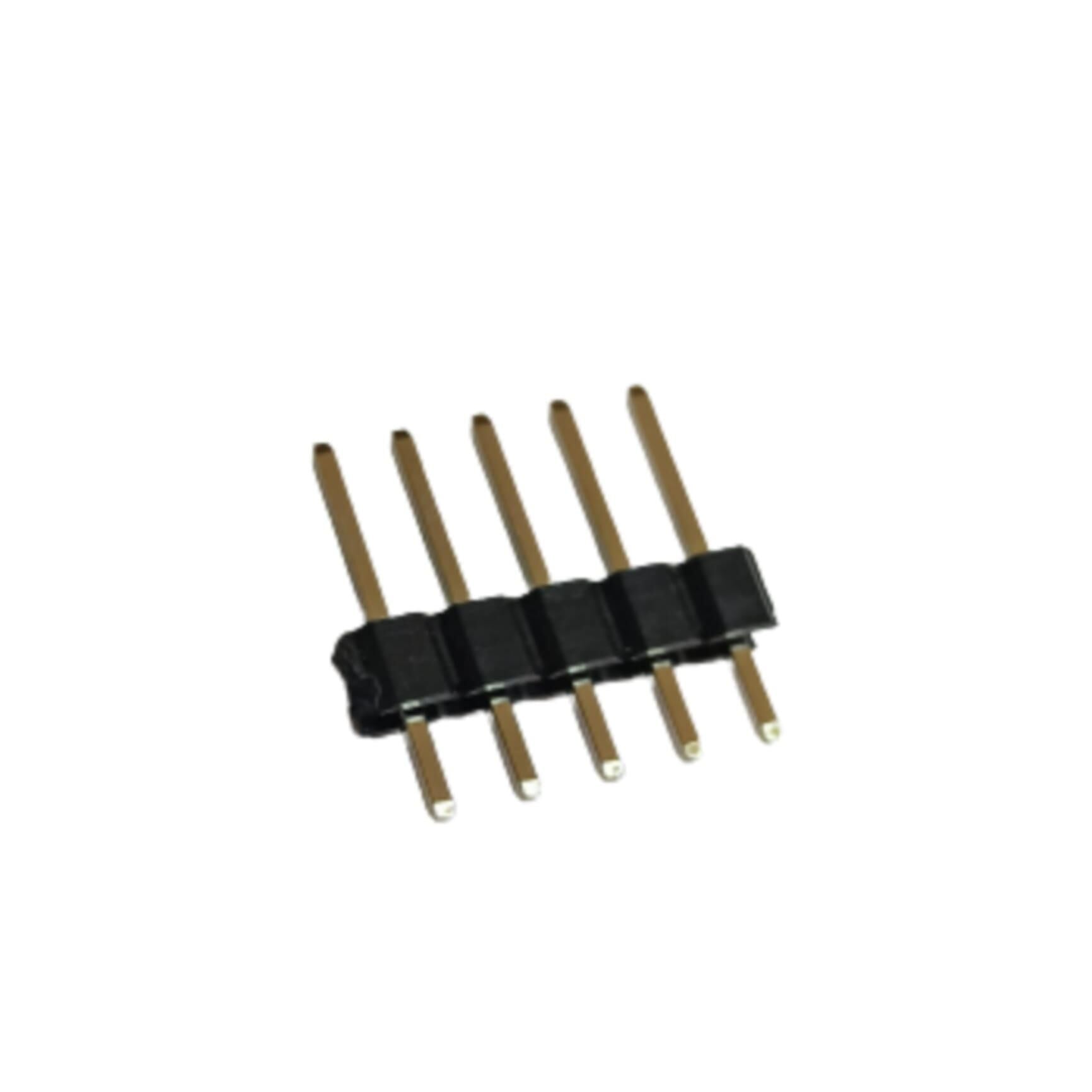 1x5 Header Erkek 10 Adet Siyah 2,54mm 180 Derece Black