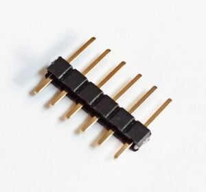 1x6 Header Erkek 10 Adet Siyah 2,54mm 180 Derece Black