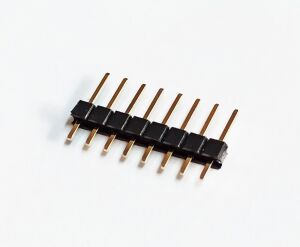 1x8 Header Erkek (10 Adet)  Siyah 2,54mm 180 Derece Black