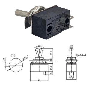 IC-149  Toggle Swıtch Orta Boy On-Off 2P