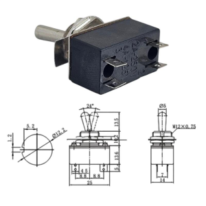 IC-150  Toggle Swıtch Orta Boy On-Off 4P