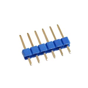 1x6 Header Erkek 10 Adet Mavi 2,54mm 180 Derece Blue