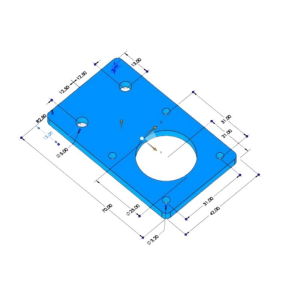 Nema 17 Düz Motor Tutucu Siyah(30x30 Sigma İçin)