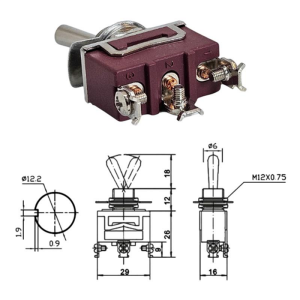 IC-152S  Toggle Swıtch Büyük Boy On-Off 3P Vidalı Swıon 15A