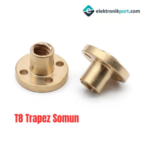 3D Yazıcı T8 Trapez Somun – 8 Hatve Vidalı Pirinç Somun