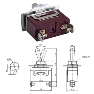 IC-152-2  Toggle Swıtch Büyük Boy On-Off 2P Vidalı
