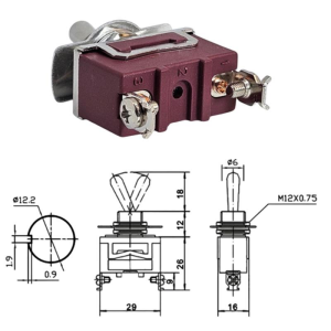IC-152S-2 Toggle Swıtch Büyük Boy On-Off 2P Vidalı Swıon 15A