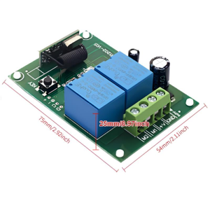 2 Kanal 10A 433 MHz Mini Alıcı Verici Set