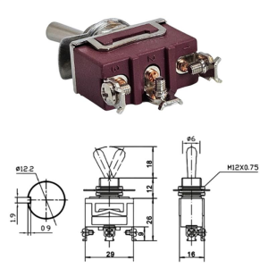 IC-153S  Toggle Swıtch Büyük Boy On-Off-On 3P Vidalı Swıon 15A