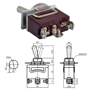 IC-153A  Toggle Swıtch Büyük Boy On-(Off) 3P Vidalı