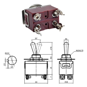 IC-156  Toggle Swıtch Büyük Boy On-Off 4P Vidalı