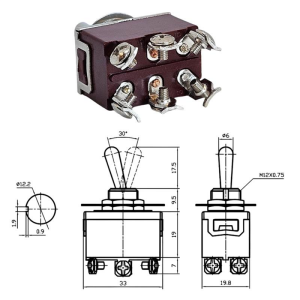 IC-157  Toggle Swıtch Büyük Boy On-Off 6P Vidalı