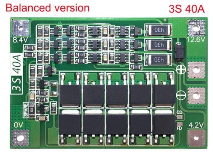 3S 40A 12,6V BMS Koruma Kartı Lityum Batarya 18650 26650 Li-ion Lipo Protection Module