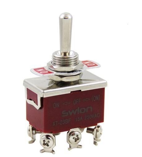 IC-159  Toggle Swıtch Büyük Boy (On)-Off-On 6P Vidalı Yaylı