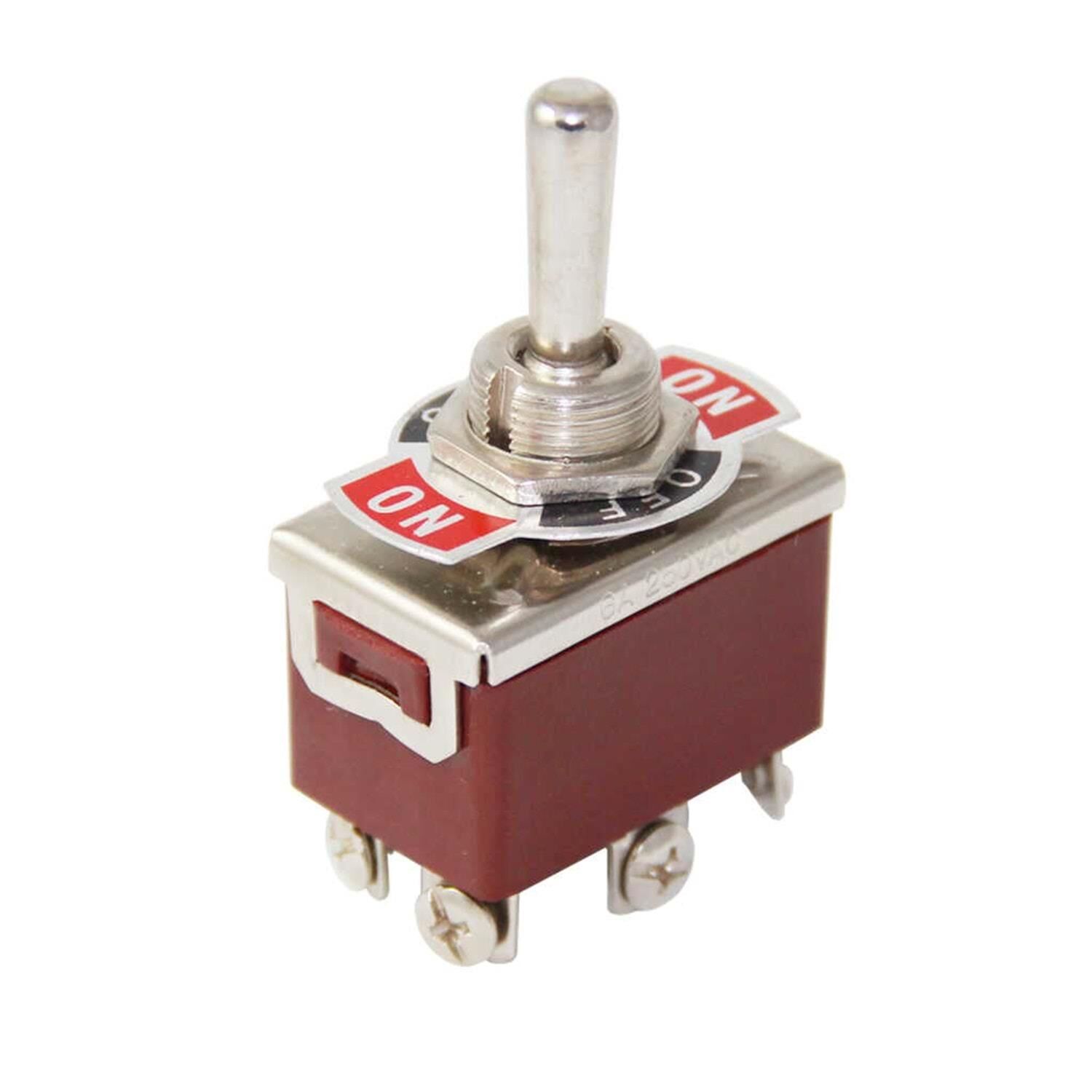 IC-160  Toggle Swıtch Büyük Boy (On)-Off-(On) 6P Vidalı Yaylı