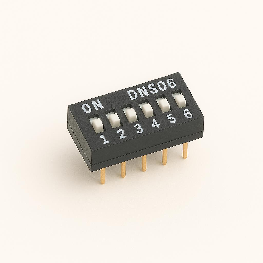 6'lu Dip Switch ON-OFF Siyah