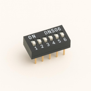 6'lu Dip Switch ON-OFF Siyah